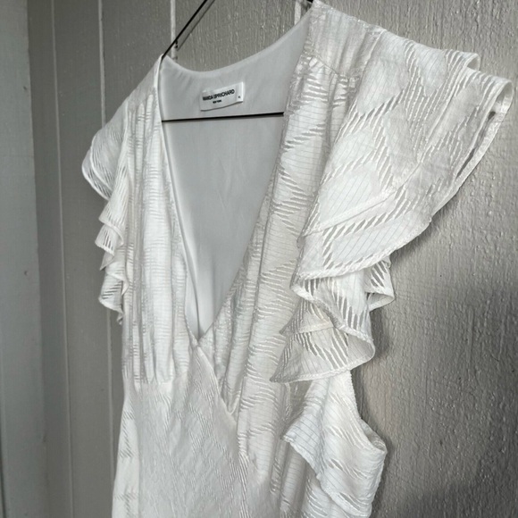 Amanda Uprichard Cecelia Midi Dress in White Odyssey Lace Size XL - Picture 4 of 10